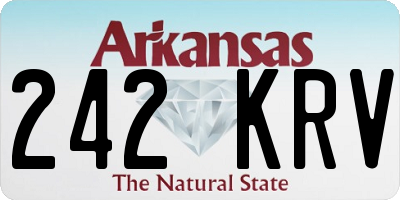 AR license plate 242KRV