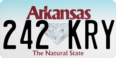 AR license plate 242KRY
