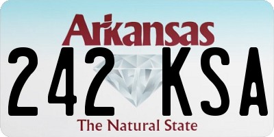 AR license plate 242KSA