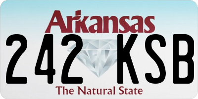 AR license plate 242KSB