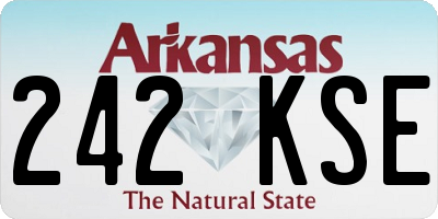 AR license plate 242KSE
