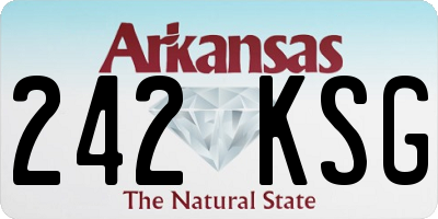 AR license plate 242KSG