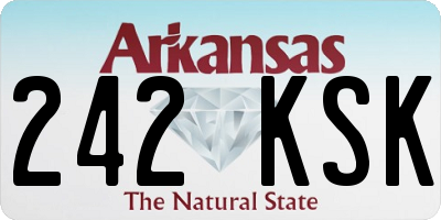 AR license plate 242KSK