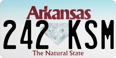 AR license plate 242KSM