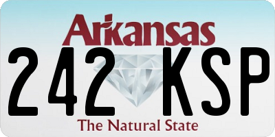 AR license plate 242KSP