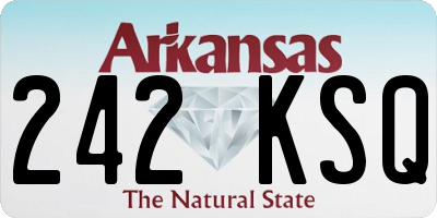 AR license plate 242KSQ