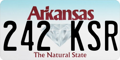 AR license plate 242KSR