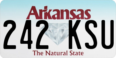 AR license plate 242KSU