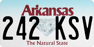 AR license plate 242KSV