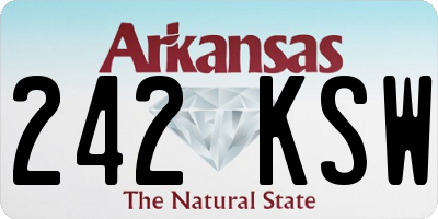 AR license plate 242KSW