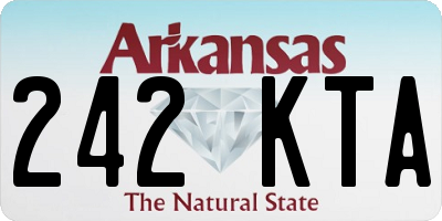 AR license plate 242KTA