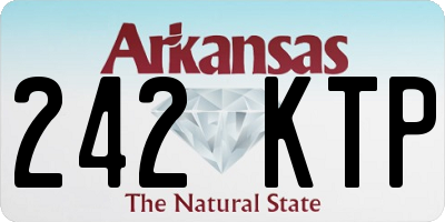 AR license plate 242KTP