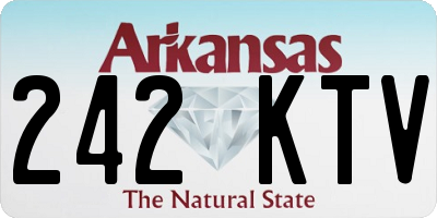 AR license plate 242KTV