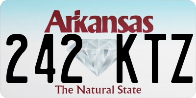 AR license plate 242KTZ
