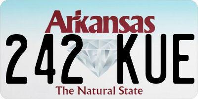 AR license plate 242KUE