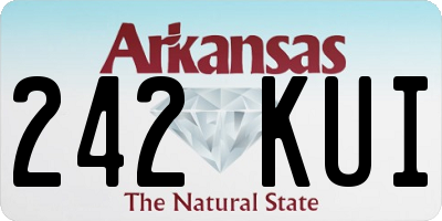 AR license plate 242KUI
