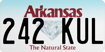 AR license plate 242KUL
