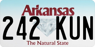 AR license plate 242KUN