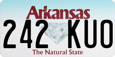 AR license plate 242KUO