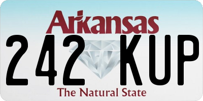AR license plate 242KUP