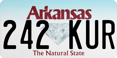 AR license plate 242KUR