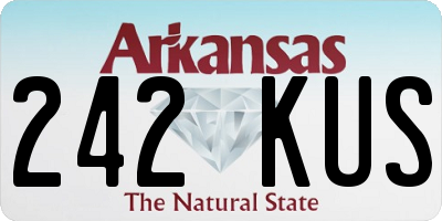 AR license plate 242KUS