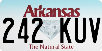 AR license plate 242KUV