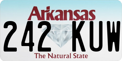 AR license plate 242KUW