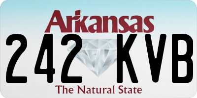 AR license plate 242KVB