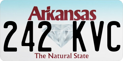 AR license plate 242KVC