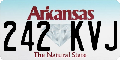 AR license plate 242KVJ
