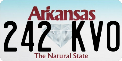 AR license plate 242KVO