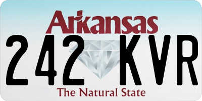 AR license plate 242KVR