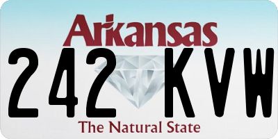 AR license plate 242KVW