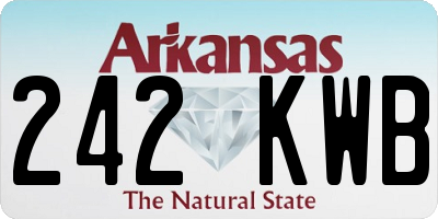 AR license plate 242KWB