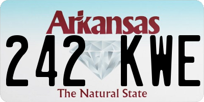 AR license plate 242KWE