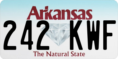 AR license plate 242KWF