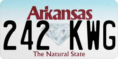 AR license plate 242KWG