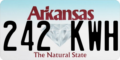 AR license plate 242KWH