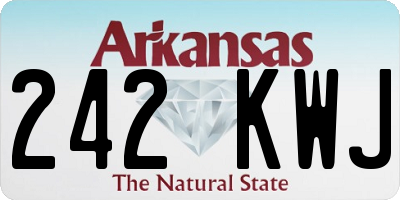 AR license plate 242KWJ