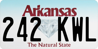 AR license plate 242KWL