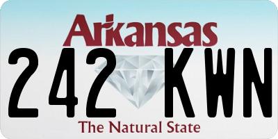 AR license plate 242KWN