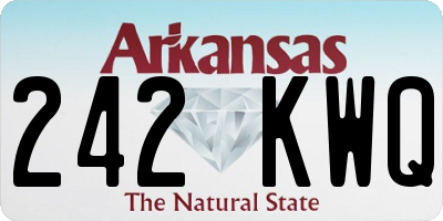 AR license plate 242KWQ