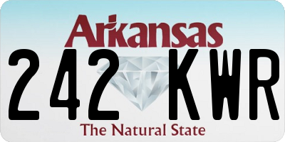 AR license plate 242KWR
