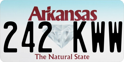 AR license plate 242KWW