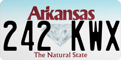 AR license plate 242KWX