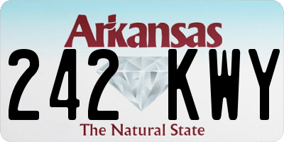 AR license plate 242KWY