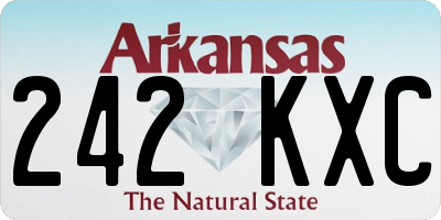 AR license plate 242KXC