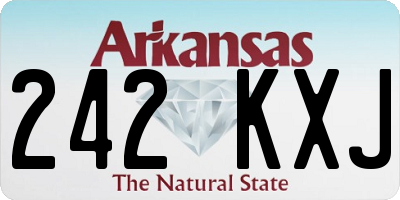 AR license plate 242KXJ