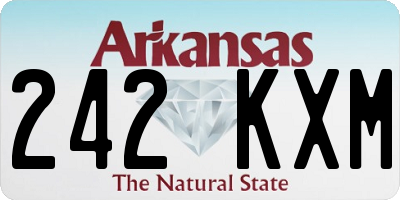 AR license plate 242KXM